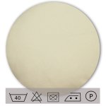 Kissenbezug rund 80 cm ecru Leinenoptik Kissenhülle Struktur Deko Kissen