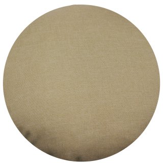 Kissenbezug rund 80 cm beige natur Leinenoptik Kissenhülle Struktur Deko Kissen