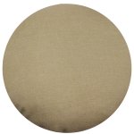 Kissenbezug rund 80 cm beige natur Leinenoptik Kissenhülle Struktur Deko Kissen