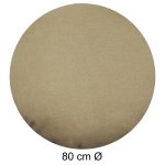 Kissenbezug rund 80 cm beige natur Leinenoptik Kissenhülle Struktur Deko Kissen