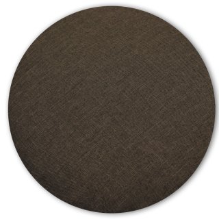 Kissenbezug rund 80 cm braun Leinenoptik Kissenhülle Struktur Deko Kissen