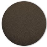 Kissenbezug rund 80 cm braun Leinenoptik Kissenhülle Struktur Deko Kissen