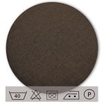 Kissenbezug rund 80 cm braun Leinenoptik Kissenhülle Struktur Deko Kissen
