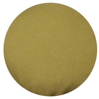 Kissenbezug rund 80 cm gelb Leinenoptik Kissenhülle Struktur Deko Kissen