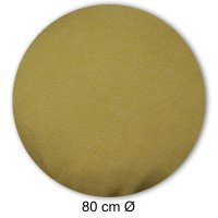 Kissenbezug rund 80 cm gelb Leinenoptik Kissenhülle Struktur Deko Kissen