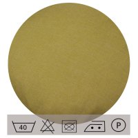 Kissenbezug rund 80 cm gelb Leinenoptik Kissenhülle Struktur Deko Kissen
