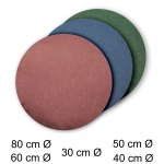 Kissenbezug rund 80 cm gelb Leinenoptik Kissenhülle Struktur Deko Kissen