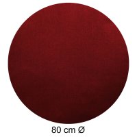 Kissenbezug rund 80 cm bordeaux Leinenoptik Kissenhülle Struktur Deko Kissen