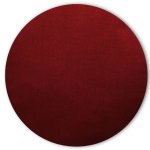 Kissenbezug rund 80 cm bordeaux Leinenoptik Kissenhülle Struktur Deko Kissen