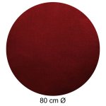 Kissenbezug rund 80 cm bordeaux Leinenoptik Kissenhülle Struktur Deko Kissen