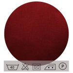 Kissenbezug rund 80 cm bordeaux Leinenoptik Kissenhülle Struktur Deko Kissen