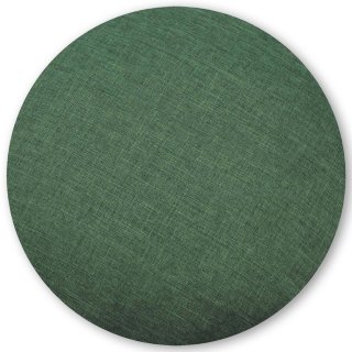 Kissenbezug rund 80 cm grün dunkel Leinenoptik Kissenhülle Struktur Deko Kissen
