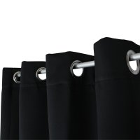 Verdunkelungsvorhang Ösen 140 x 175 cm Schwarz Vorhang blickdicht Gardine abdunkelnd wärmeisolierend