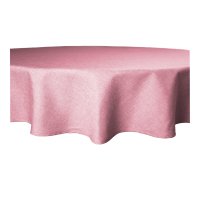 Tischdecke rund 140 cm altrosa Leinenoptik Lotuseffekt...
