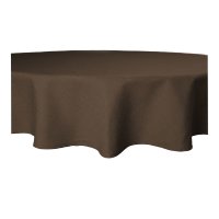 Tischdecke rund 160 cm braun Leinenoptik Lotuseffekt...