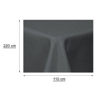 Tischdecke rechteckig 110x220 cm anthrazit Leinenoptik Lotuseffekt Tischwäsche