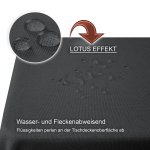 Tischdecke rechteckig 110x220 cm anthrazit Leinenoptik Lotuseffekt Tischwäsche