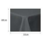 Tischdecke rechteckig 110x220 cm anthrazit Leinenoptik Lotuseffekt Tischwäsche