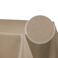 Tischdecke quadratisch 160x160 cm beige natur Leinenoptik Lotuseffekt Tischwäsche