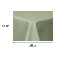 Tischdecke quadratisch 160x160 cm hellgrün Leinenoptik Lotuseffekt Tischwäsche