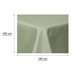 Tischdecke quadratisch 160x160 cm hellgrün Leinenoptik Lotuseffekt Tischwäsche