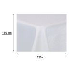 Tischdecke rechteckig 130x160 cm weiss Leinenoptik Lotuseffekt Tischwäsche