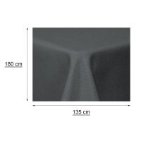Tischdecke rechteckig 135x180 cm anthrazit Leinenoptik Lotuseffekt Tischwäsche