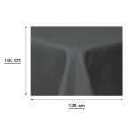 Tischdecke rechteckig 135x180 cm anthrazit Leinenoptik Lotuseffekt Tischwäsche