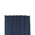 Verdunklungsgardine navy blau 135x175 Kräuselband Vorhang blickdicht Blackout Gardine