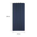 Verdunklungsgardine Blackout Kräuselband Vorhang 135 x 245 Gardine navy blau