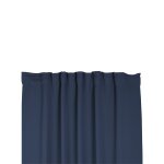 Verdunklungsgardine Blackout Kräuselband Vorhang 135 x 245 Gardine navy blau