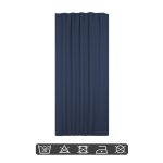 Verdunklungsgardine Blackout Kräuselband Vorhang 135 x 245 Gardine navy blau