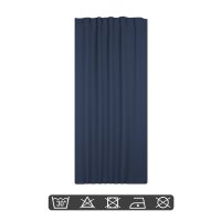 Verdunklungsvorhang navy blau 295x245 cm Kräuselband extra breit Vorhang Gardine