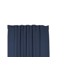 Verdunkelungsvorhang Kräuselband 140 x 245 cm Navy Blau Vorhang blickdicht abdunkelnd Gardine wärmeisolierend
