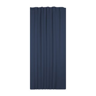 Verdunkelungsvorhang Kräuselband 140 x 175 cm Navy Blau Vorhang blickdicht abdunkelnd Gardine wärmeisolierend