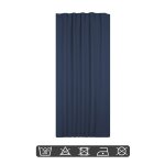 Verdunkelungsvorhang Kräuselband 140 x 175 cm Navy Blau Vorhang blickdicht abdunkelnd Gardine wärmeisolierend