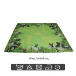 Tischdecke 85x85 ostern grün Hasen Frühlingswiese Mitteldecke Druckmotiv