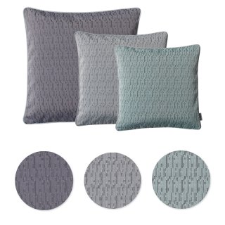 Kissenbezug Outdoor 40x40 cm Jacquard meliert wetterfest Kissenhülle witterungsbeständig Garten