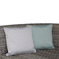 Kissenbezug Outdoor 40x40 cm Jacquard meliert wetterfest Kissenhülle witterungsbeständig Garten