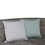 Kissenbezug Outdoor 40x40 cm Jacquard meliert wetterfest Kissenhülle witterungsbeständig Garten
