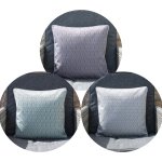 Kissenbezug Outdoor 40x40 cm Jacquard meliert wetterfest Kissenhülle witterungsbeständig Garten