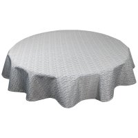 Tischdecke Outdoor ø 145 cm rund Jacquard wasserabweisend Garten Terrasse Balkon
