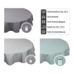 Tischdecke Outdoor ø 145 cm rund Jacquard wasserabweisend Garten Terrasse Balkon