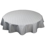 Tischdecke Outdoor ø 145 cm rund Jacquard wasserabweisend Garten Terrasse Balkon