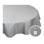 Tischdecke Outdoor ø 145 cm rund Jacquard wasserabweisend Garten Terrasse Balkon
