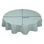 Tischdecke Outdoor ø 145 cm rund Jacquard wasserabweisend Garten Terrasse Balkon