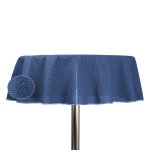 Gartentischdecke 160 cm rund blau outdoor wasserfest Garten Tischdecke abwischbar PVC