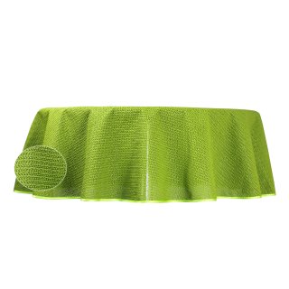 Gartentischdecke 160 cm rund grün outdoor wasserfest Garten Tischdecke abwischbar PVC