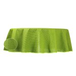 Gartentischdecke 160 cm rund grün outdoor wasserfest Garten Tischdecke abwischbar PVC