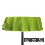Gartentischdecke 160 cm rund grün outdoor wasserfest Garten Tischdecke abwischbar PVC